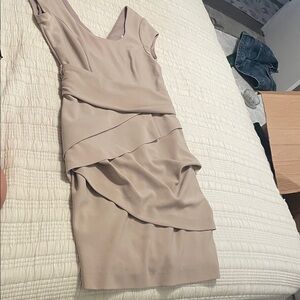 Joseph Ribkoff Elegant Taupe Mini Dress
